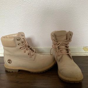 Pink Timberland boots